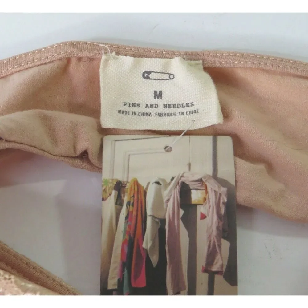 NWT Urban Outfitters Pink Rose Bralette Bandeau Tube Bra Size M
